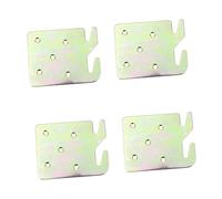 NOLITOY 4pcs Heavy Duty Bed Rail Bracket Plates for Bed Frames Stable Anti-Rust Hook Hardware for King Queen Bunk Easy to Install Replacement Accessories
