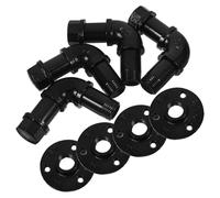 NOLITOY 4pcs Industrial Vintage-Inspired Iron Wall Hooks with Strong Load-Bearing Capacity and Versatile Use, Creative Water Pipe Shape Decorative Coat Hooks for Home and Bathroom