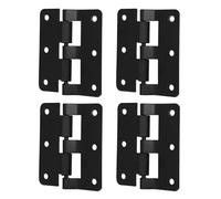 NOLITOY 4pcs Iron Box Hinges for Road Cases and Trunks, Heavy Duty Flight Case Hardware with Structural Stability and Enhanced Efficiency, Black Metal Hinges for Sturdy Cabinet Doors