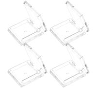 NOLITOY 4pcs Mini Square Eyeshadow Palette Lightweight Portable Cosmetic Storage for Blush and Cream Highlighter