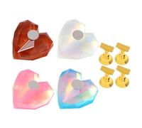 NOLITOY 4pcs Nail Practice Stand with Artistic Heart Lotus Design Stable and Portable Nail Holder for Manicure Training Lightweight Versatile Rack for Salon Home and Travel