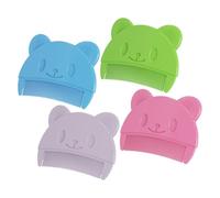 NOLITOY 4pcs Newborn Brush Vital Hygiene Boy Girl Hair Brush Silicone Scalp Shampoo