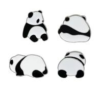 NOLITOY 4pcs Panda Brooch Brooches Lovely Animal Badges Decorative Clothing Accessory Panda for Women Gifts