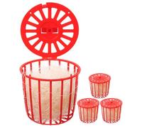 NOLITOY 4pcs Parakeet Nesting Box Bird Nest Basket with Jute Rope Red Bird Hatching Nest for Parrot Breeding Cage Accessories