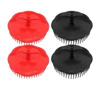 NOLITOY 4pcs Plastic Shampoo Scalp Massager Brush with Soft Bristles for Gentle Exfoliation and Relaxing Massage Compact Handheld Hair Scrubber for Adults Suitable for Home and Barber Shop