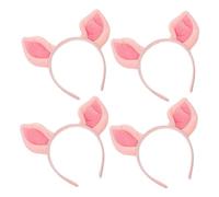 NOLITOY 4Pcs Plush Pig Ears Headband for Adorable Animal Costume Hair Hoop Soft Cartoon Design for Halloween Parties and Cosplay Events Charming Ears Accessory