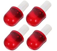 NOLITOY 4pcs Portable LED Traffic Cone Lights with Enhanced Visibility, Red Pp Material Warning Cones for Parking and Traffic Management, Includes 2 X Aa Batteries (not Included)