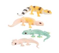 NOLITOY 4pcs Realistic Gecko Animal Figures Educational for Sturdy Plastic Miniature Reptile Models with Smooth Edges for Safe Play and Learning