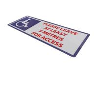 NOLITOY 4pcs Reflective Handicap Warning Stickers, 3-meter Keep Away Safety Decals for Disabled People, Self-adhesive Disability Signage for Wheelchair Access and Safety