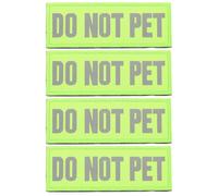 NOLITOY 4Pcs Reflective Service Dog Patches Do Not Pet Green Fabric Harness Tags for Vest Harnesses Safety Dog Harness Patch Set and Training Use
