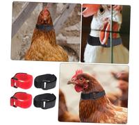NOLITOY 4pcs Rooster Anti-crowing Neckbands Lightweight Poultry Collars Small with Strong Strength for Pet Roosters Preventing Crowing Disturbance