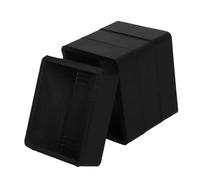 NOLITOY 4pcs Rubber Furniture Wheel Stoppers with Slip Grip Floor Protectors for Office Chair Sofa Bed Desk Wheels Easy Installation Black