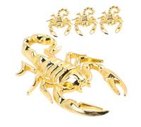NOLITOY 4PCS Scorpion Metal Car Decal Stickers Stylish Exterior Vehicle Side Badge for Men and Women Creative Textured Design Easy to Install Truck Stickers for Cars