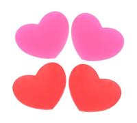NOLITOY 4Pcs Silicone Tennis Racket Vibration Dampeners Red Pink Heart Shock Absorbers Reduce Hand Fatigue Enhance Comfort for All Rackets for Tennis Players and Matches