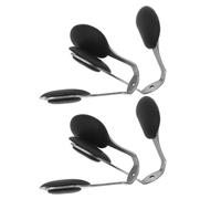 NOLITOY 4Pcs Silver Eyeglasses Nose Bridge Replacement Pads Set with Black Solid Nose Cushions for Sunglasses Eyewear Cushions Accessories Suitable for Glasses Repair and Comfort