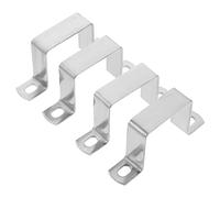 NOLITOY 4pcs Square Tube Clamp Holder Support Square Pipe Support Brackets for Tube Pipe Gripping Clips Bracket for Steel s Ceiling 304 Stainless Steel