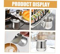 NOLITOY 4pcs Stainless Steel Small Milk Pitchers Compact Creamer Jugs for Espresso Shots Sauce Serving and Coffee Frothing Smooth Surface Easy Clean Milk Jug