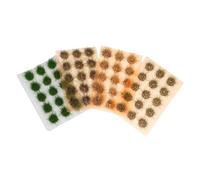 NOLITOY 4PCS Static Grass Tufts Model Kit Simulated Bushy Clusters for DIY Miniature Train Landscape Railroad Scenery Realistic Artificial Terrain for Sand Layout and Dollhouse Miniatures