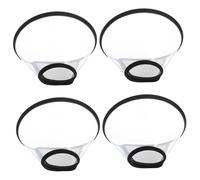NOLITOY 4pcs Transparent Adjustable Cat Cone Collar for Cats and Dogs Plastic Elizabethan Anti-lick Collar Wound Protection Post-surgery Neck Depth