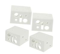 NOLITOY 4PCS Two Headed Jalousie Installation Accessories Window Blinds Fixed Parts for Home Hotel Store Use Smooth Surface Blinds Mounting Brackets