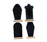 NOLITOY 4pcs Two-Sided Blackboard Display Boards for School and Home Reusable Smooth Writing Surface Chalkboard Signs for Messages DIY Decor Reminders and Art Projects