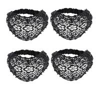 NOLITOY 4pcs Vintage Lace Headband for Women Hair Accessory Blossom Pattern for Weddings and Parties Decorative Headdress for Everyday Use