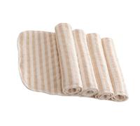 NOLITOY 4pcs Washable Diaper Liners Baby Cloth Diaper Reusable Booster Pad Organic Colored Cotton 3-Layer Lining Absorbs Flow Prevent Messy Stains for Infant Nappy Changing