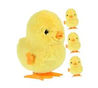 NOLITOY 4pcs Wind Up Chickens Plush Fuzzy Chick for Small Compact Clockwork Jumping Party Favor Garden Decoration