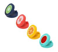 NOLITOY 4pcs Wooden Fruit Castanets for Preschool Early Educational Percussion Cartoon Design for Rhythm Development and Sensory Stimulation