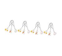 NOLITOY 4sets Rabbit Shaped Keychain Pendants Cute Cartoon Animal Charms for Handbag Backpack and Phone Decor DIY Accessories for Special Occasions 3pcs*4