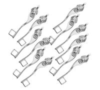 NOLITOY 5 Pairs Metal Double-Layer Zipper Pull Replacement for Suitcase Luggage Repair Smooth Sliding Zipper Pulls with Single Lock Hole Vintage Silver