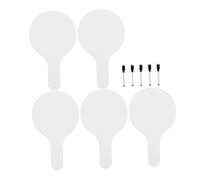 NOLITOY 5 Pcs Double Sided Dry Erase Paddles with Markers for Students Portable Mini Whiteboards for Interactive Learning Classroom Participation Quizzes and Group Activities