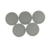 NOLITOY 5 Pcs Grey Silicone Coasters Slip Round Cup Mats with Luminous Glow Drink Pads for Home Kitchen Bar Flexible with Overflow Protection