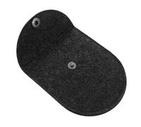 NOLITOY 5 Pcs Portable Mini Felt Storage Pouches with Buckle Closure Lightweight Ear Care and Accessories Carrying Bags Compact Design for Travel and Daily Use Black