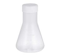 NOLITOY 5 Pcs Professional Erlenmeyer Flasks with Lid for Chemical Experiments, 50ml Pp Plastic Bottles with Graduated Scale, Solid Base Design, for Education and Research