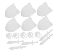 NOLITOY 5 Sets DIY Knight Accessories Lightweight Cardboard Shields Swords Masks for Medieval Party Crafts Halloween Classroom Projects Family Fun Activity