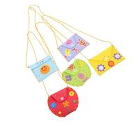 NOLITOY 5 Sets DIY Sewing Coin Purses Kit for Cute Cartoon Change Bags Handmade Craft Materials for Learning Money Cherishing and Small Item Storage