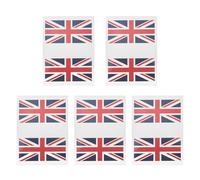 NOLITOY 5 Sets Uk Flag Face Stickers for Sports Match Fans Temporary with Pattern Printing Easy to Apply for Football Game Parties and International Events