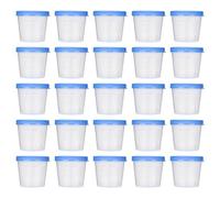 NOLITOY 50Pcs 40Ml Thickened Plastic Cups with Lids, Medical Testing for Fluid Sample, Suitable for Clinical and Laboratory Use Random Color Random Color