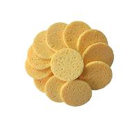 NOLITOY 50pcs Compressed Natural Wood Pulp Facial Cleaning Sponge Round 80x8mm Makeup Remover and Cleansing Tool for Skin Care Suitable for Skin Types