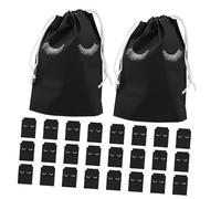 NOLITOY 50pcs Cosmetic Aftercare Bags Travel-Friendly Makeup Pouches Drawstring Matte Finish Toiletry Storage for Women and Girls for Lash Extensions and Makeup Supplies