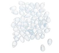 NOLITOY 50pcs Czech Glass Teardrop 6x9mm Purple Amethyst Color with Horizontal Hole for DIY Jewelry Making, Pendants, Earrings, and Hanfu Accessories in Blue