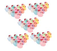 NOLITOY 50pcs Dark Miniature Resin Ducks Figurines for Fairy Garden Animals Christmas Micro Landscape Decor Mini Farm Animal Ornaments for Dollhouse Office and Terrarium Display
