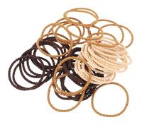 NOLITOY 50pcs Elastic Hair Ties for Thin Hair Assorted Colours High Elasticity and No Crease Design Can Be Worn as Wristband and Prevents Slippage for Daily Styling