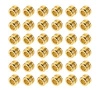 NOLITOY 50pcs Guitar String Beads Ball End Beads Metal Golden, Hole Diameter 2mm, Groove Width 1mm, for Strings and Guitar Tailpiece, for Performance and Everyday Practice, Beginners