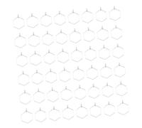 NOLITOY 50pcs Hexagon Shape Silver Earring Hooks for Jewelry Making Stainless Steel DIY Accessory for Women Geometric Findings for Custom Earrings and Craft gifts for for for for for for