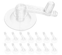 NOLITOY 50pcs Plastic Air Inflator Nozzles Replacement Pump Nozzle Heads for Swimming Ring and Inflatable Pillow, Blue Pvc Material with Sealing Lid, Sturdy and Not Easy to Damage