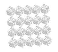 NOLITOY 50pcs Reusable Acrylic Fake Ice Cubes for Decoration Transparent Irregular Square Simulation Ice Props Realistic Clear Crushed Rocks for Photography and Fish Tanks