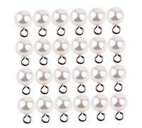 NOLITOY 50pcs Simulated Pearl Pendant Eye Bolts DIY Jewelry Accessory for Earring and Necklace Making Half Hole Design Durable and Stylish for Crafting Beautiful Accessories
