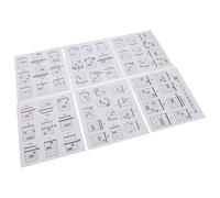 NOLITOY 57pcs Guitar Chord Fingering Diagram Portable Beginner Chord Chart Cards Storage Case for Music Classes and Practice Sessions